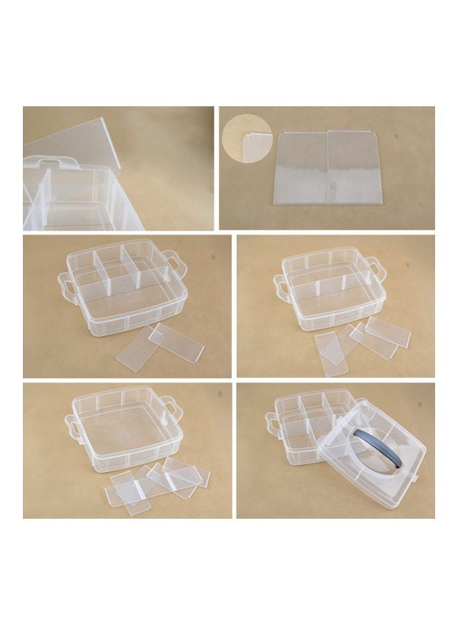 Portable Storage Box Clear 15x15x13centimeter - Image 4
