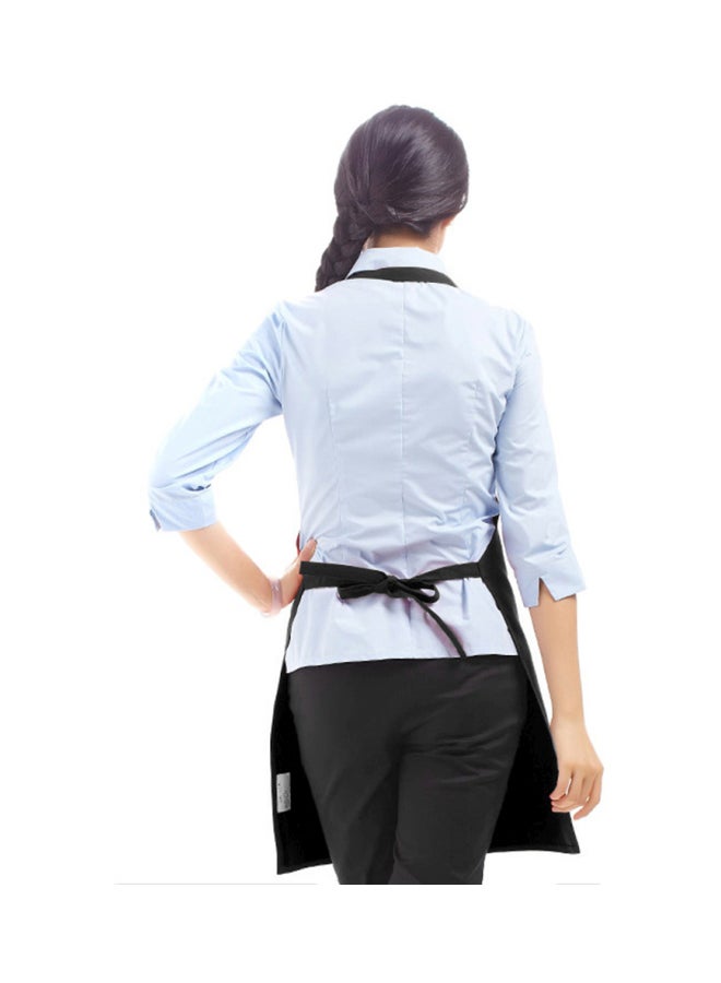 Sleeveless Apron With Front Pocket Black 72x25x2cm - Image 4
