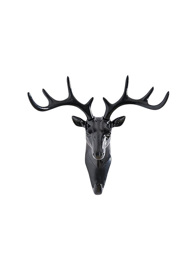 Deer Head Style Wall Hanging Hook Black  - Image 1