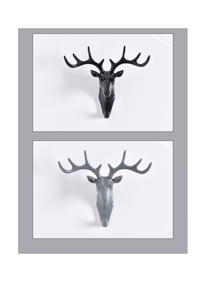 Deer Head Style Wall Hanging Hook Black  - Image 2