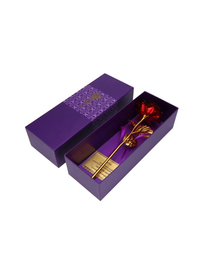 Decorative Rose Flower Red/Gold 25.5x9x5.5centimeter - Image 2