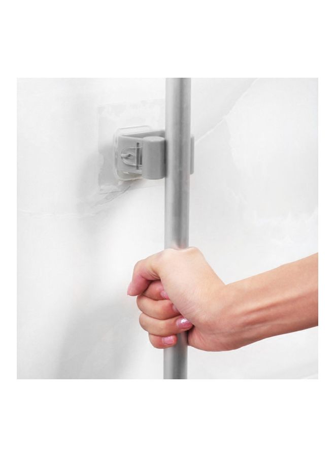 Wall Mounted Mop Holder Grey 4x3x1centimeter  - Image 2