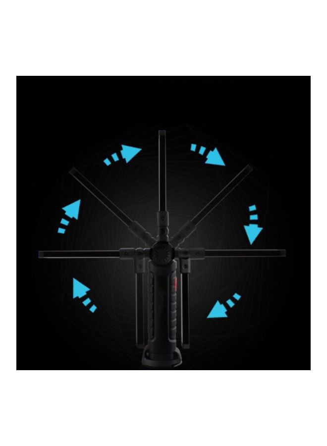 360-Degree Folding LED Flashlight Black/Red/White 148x45mm - Image 4