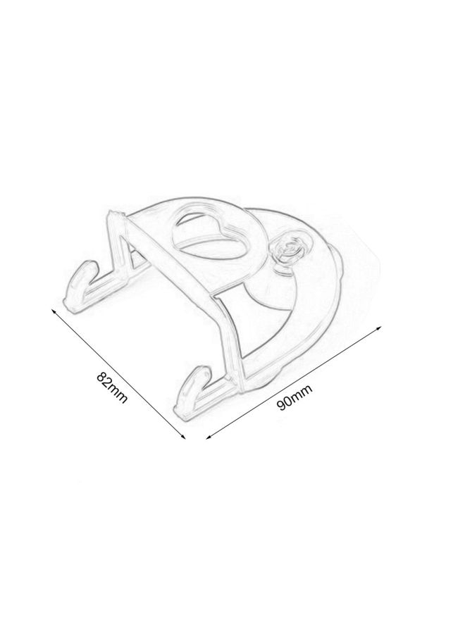 Dual Hooks Multipurpose Wall Mounted Holder White 17x12x4cm - Image 2