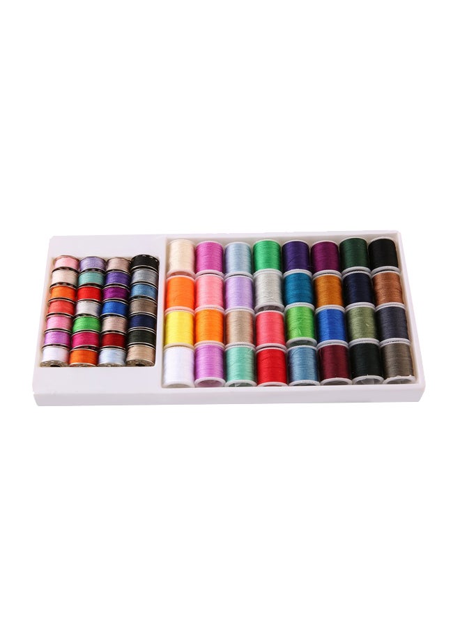 60-Piece Metal Bobbin And Thread Spool Set Multicolour - Image 1