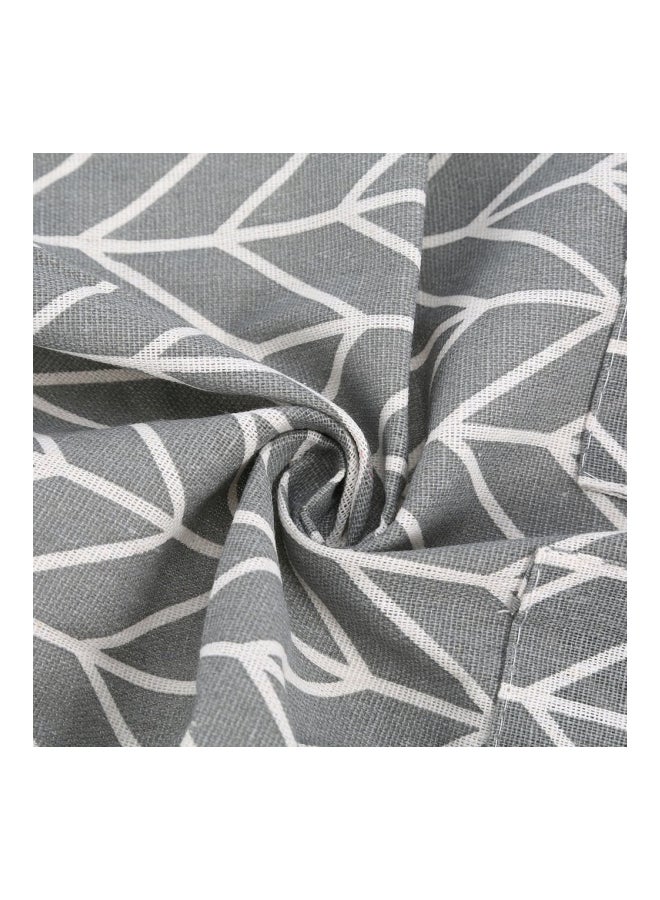 Printed Cotton Linen Cooking Apron Silver 23x24x1centimeter - Image 3