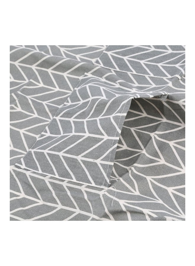 Printed Cotton Linen Cooking Apron Silver 23x24x1centimeter - Image 4