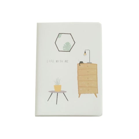 Printed Notepad White/Brown