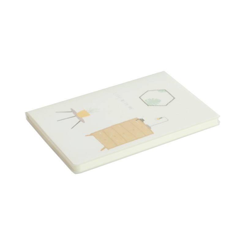 Printed Notepad White/Brown