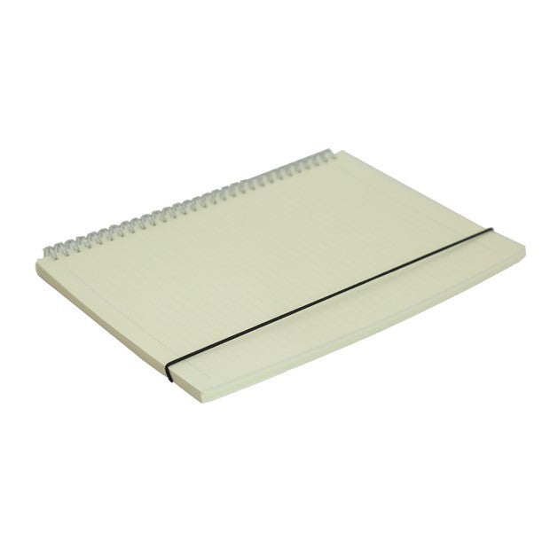 A5 Horizontal Line Grid Spiral Bound Notebook White