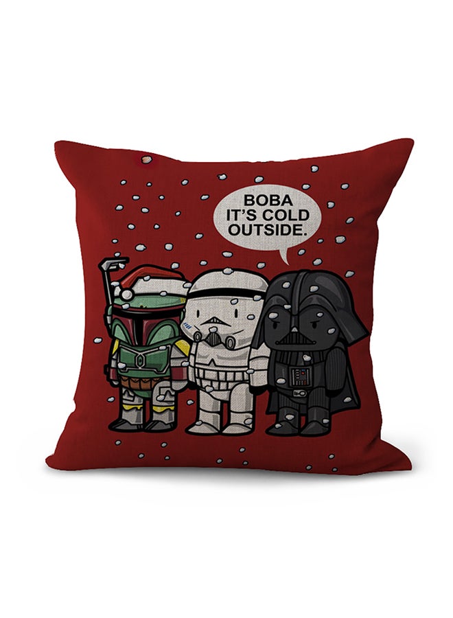 شاربدو وسادة ديكور مزينة بطبعة شخصيات من أفلام الرسوم المتحركة متعدد الألوان