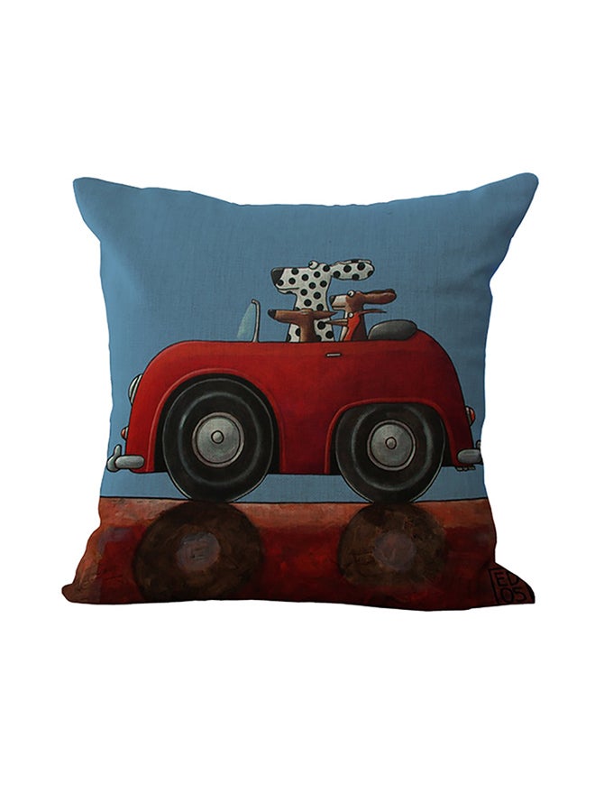 وسادة ديكور مزينة بطبعات متعدد الألوان