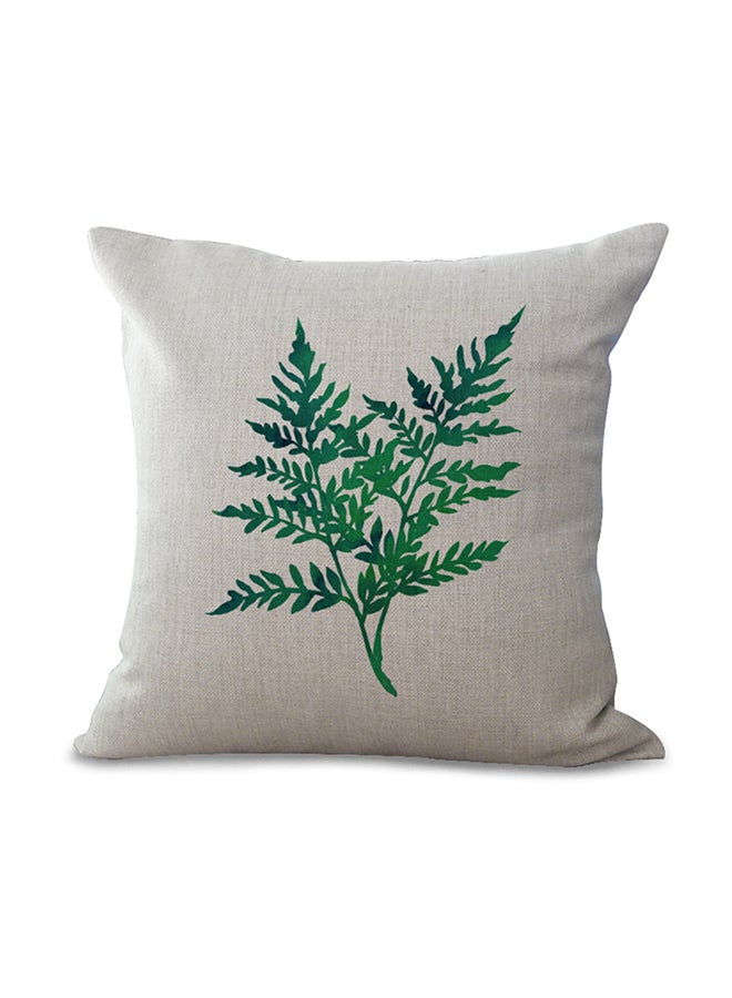 Sharpdo Plant Printed Decorative Throw Pillow Beige/Green