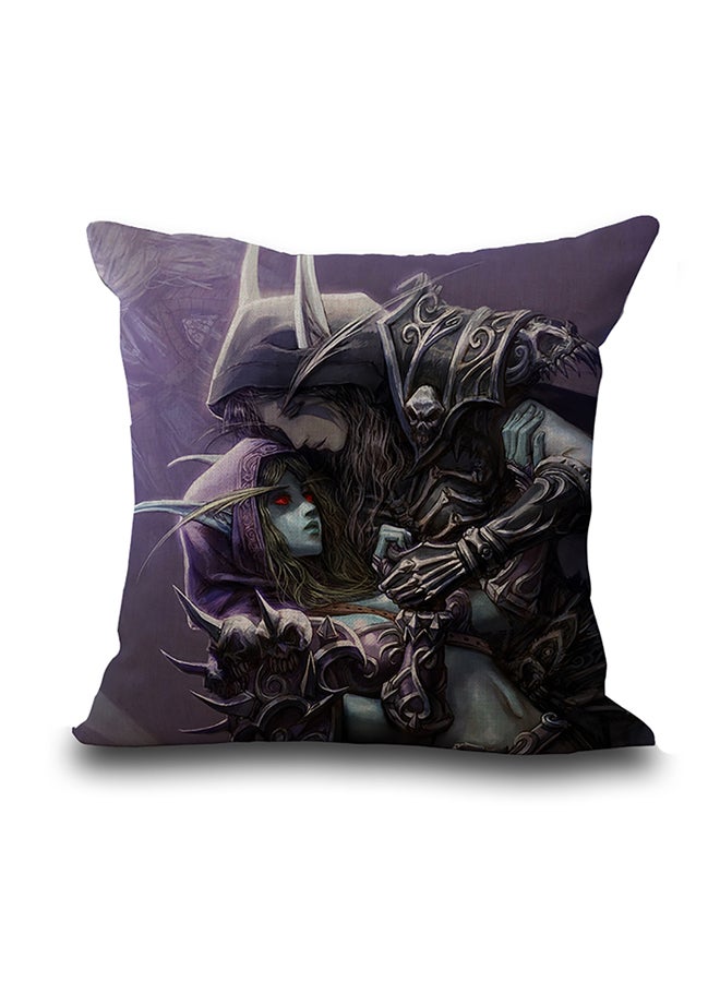 وسادة ديكور مزينة بطبعة رسوم متحركة متعدد الألوان