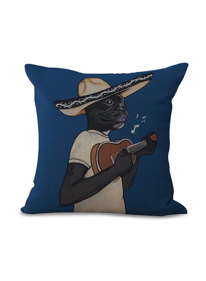 وسادة ديكور مزينة بطبعات متعدد الألوان