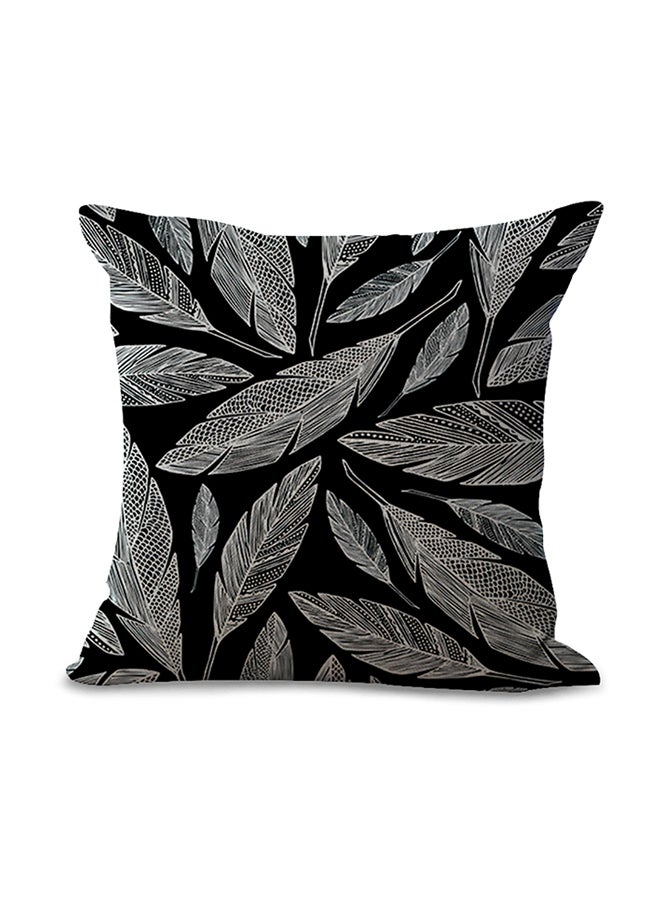 شاربدو وسادة ديكور مزينة بطبعات أسود/رمادي