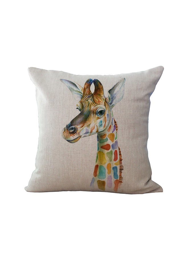 وسادة زينة بطبعة زرافة متعدد الألوان