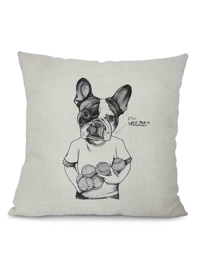 وسادة ديكور مزينة بطبعات متعدد الألوان