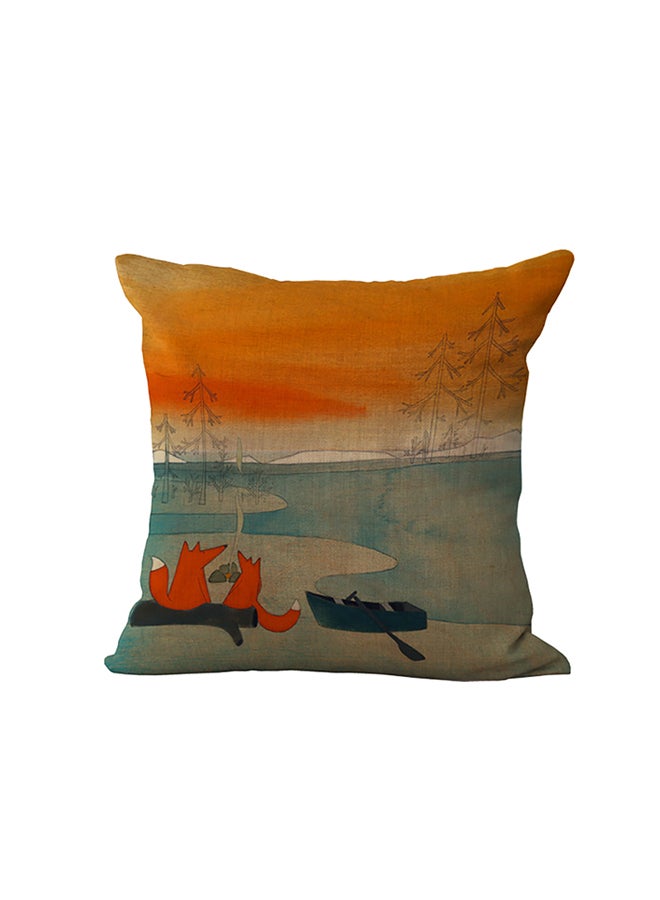 شاربدو وسادة ديكور مزينة بطبعات متعدد الألوان