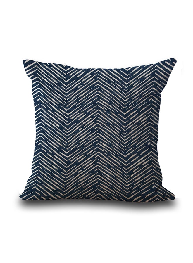 Lining Printed Decorative Throw Pillow Blue/White