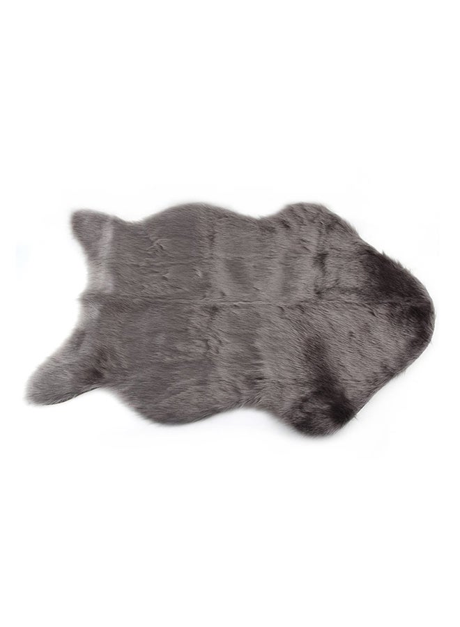 Super Soft Faux Sheep Skin Warm Hairy Carpet Grey 60 x 40cm - Image 1