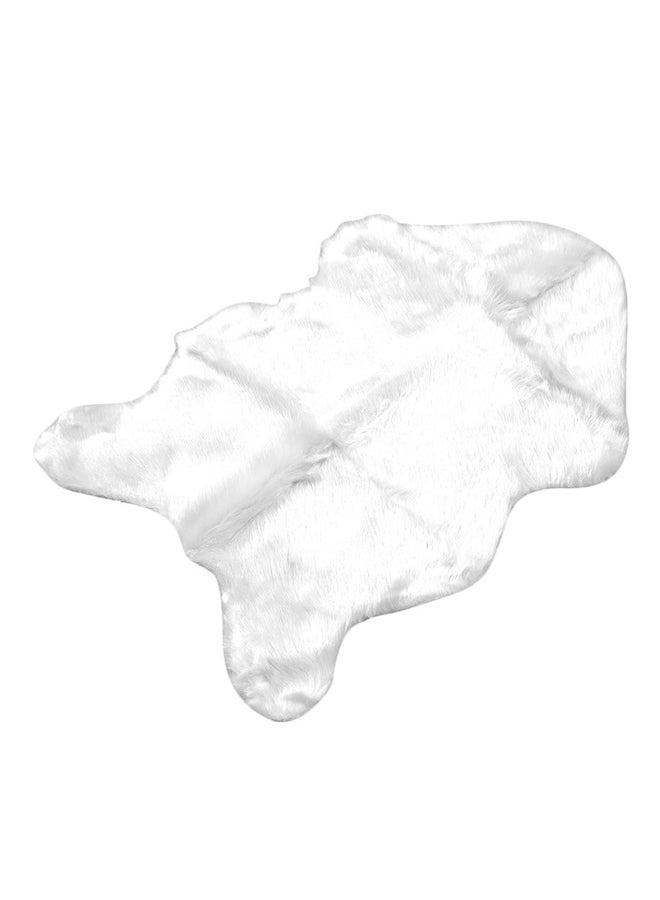 Super Soft Faux Sheep Skin Warm Hairy Carpet White 60 x 40cm - Image 1