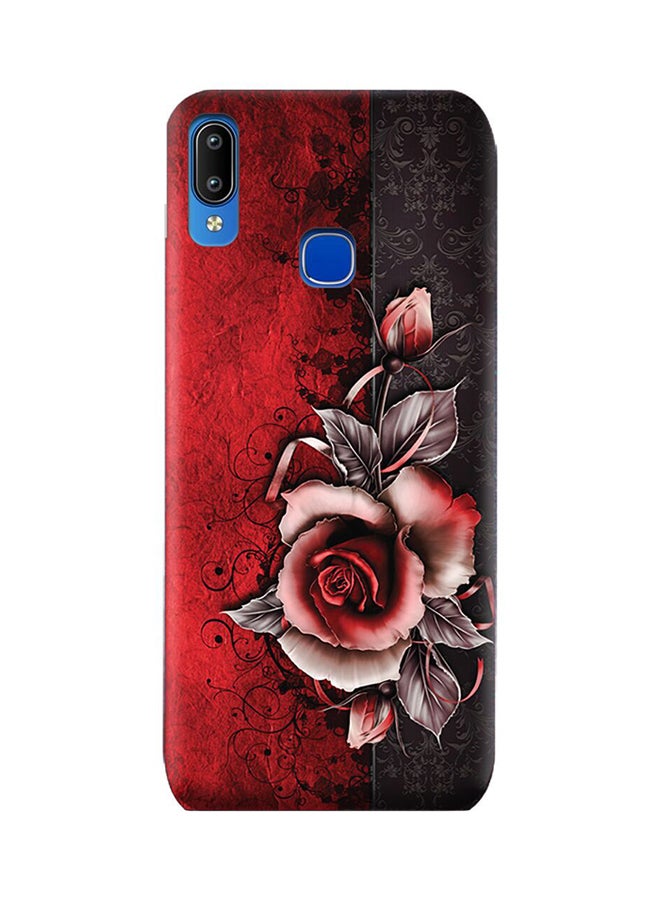 TPU Silicone Case with Vintage Rose Pattern For Vivo Y91 Multicolour