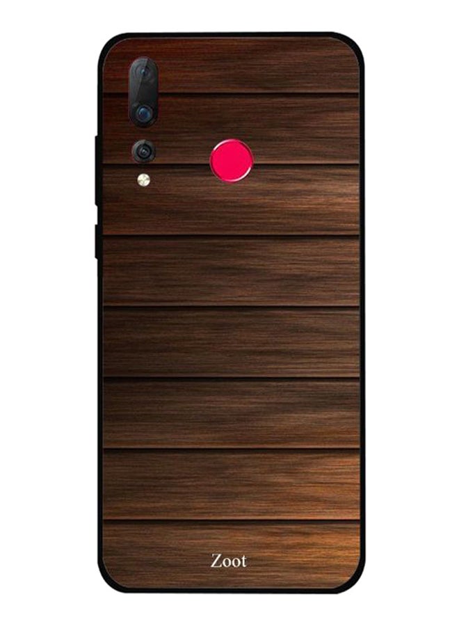 Zoot Protective Case Cover For Huawei Nova 4 Wooden Dark Brown Horizental 
