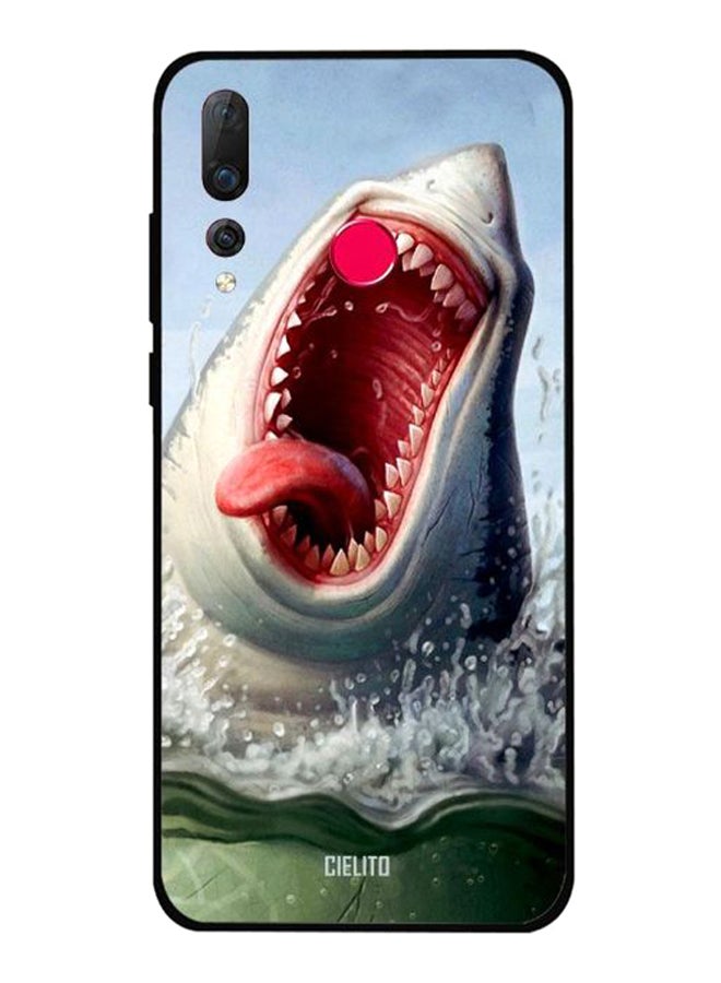 CIELITO - Shark Tongue Out Printed Protective Case Cover For Huawei Nova 4 Multicolour - Image 1