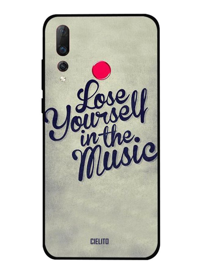 Lose In Music Printed Protective Case Cover For Huawei Nova 4 Blue/Grey