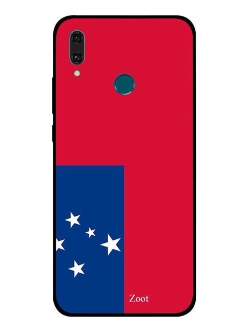 Samoa Flag Printed Protective Case Cover For Huawei Y9 2019 Red/White/Blue