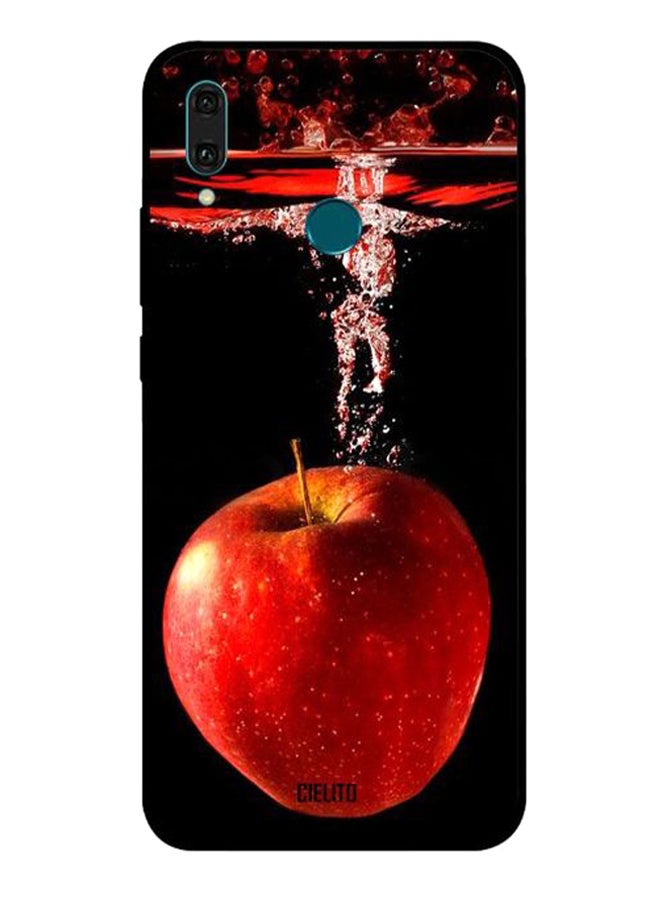 CIELITO Apple Dip Printed Protective Case Cover For Huawei Y9 2019 Black/Red