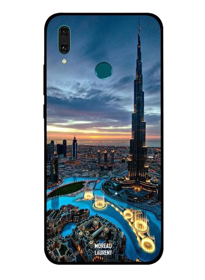Downtown View Printed Protective Case Cover For Huawei Y9 2019 Multicolour