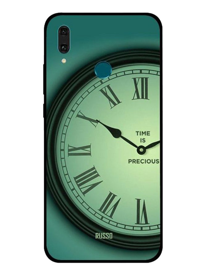 RUSSO - Time Is Precious Printed Protective Case Cover For Huawei Y9 2019 Multicolour - Image 1
