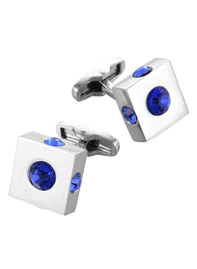 Metal Business Style Crystal Shirt Zircon Cufflinks 