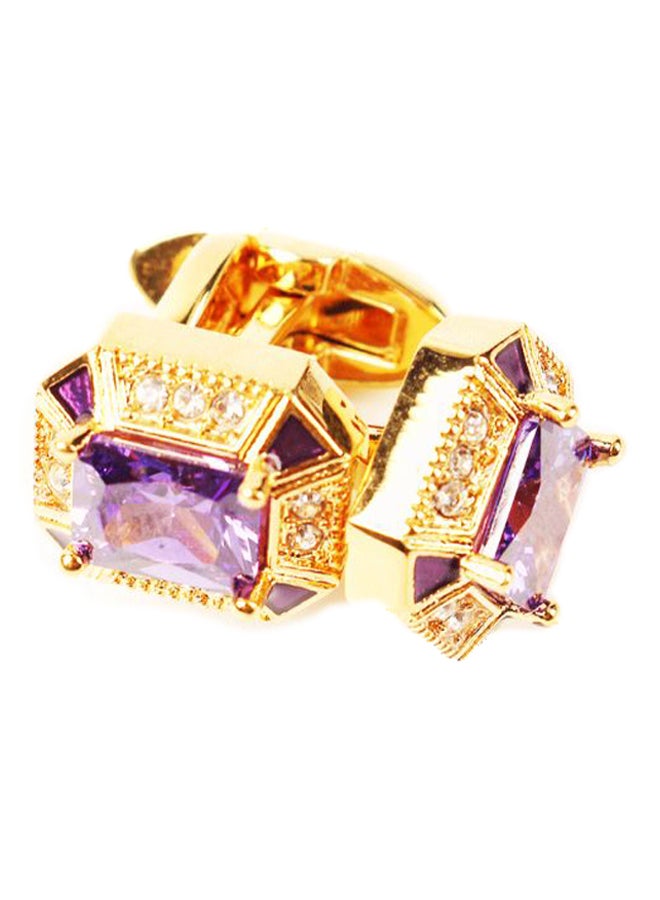Generic - Amethyst Zircon French Suit Cufflinks - Image 1