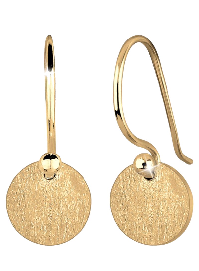 elli 925 Sterling Silver Gold Plated Dangle Earrings - Image 1