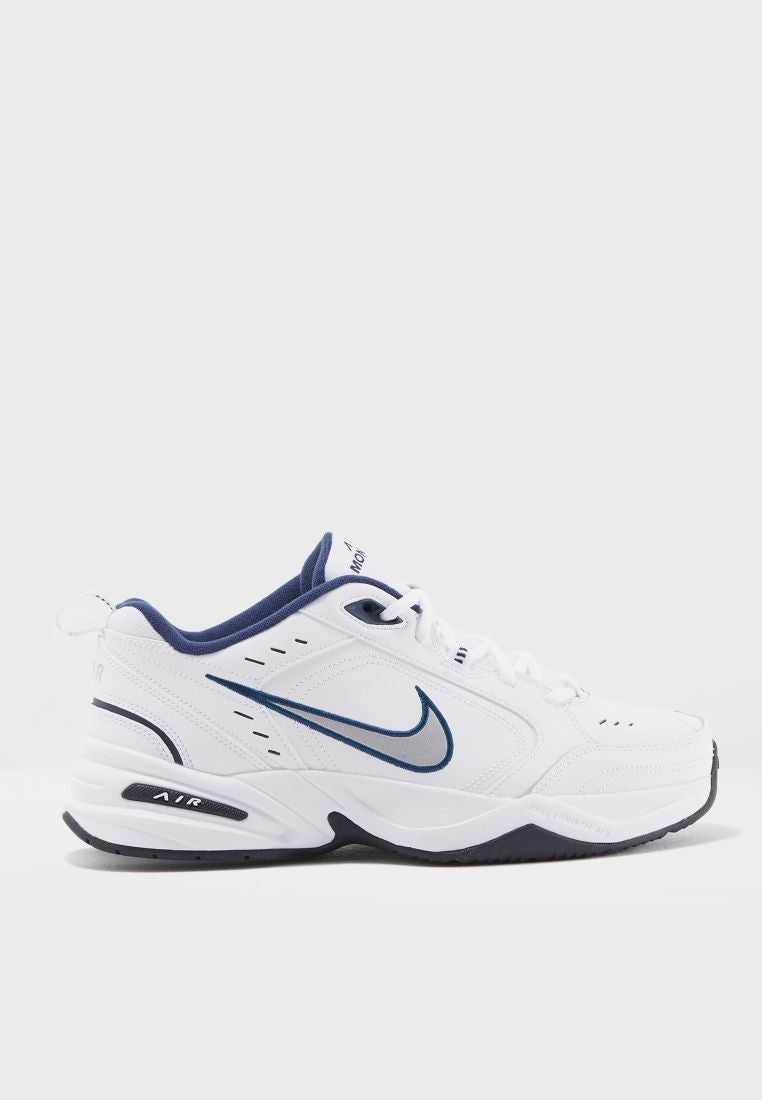 Nike Air Monarch IV Casual Trainers White/Navy  - Image 1