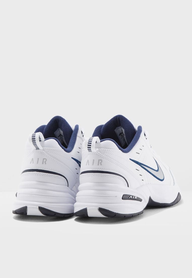 Nike Air Monarch IV Casual Trainers White/Navy  - Image 2