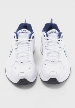 Nike Air Monarch IV Casual Trainers White/Navy  - Image 3