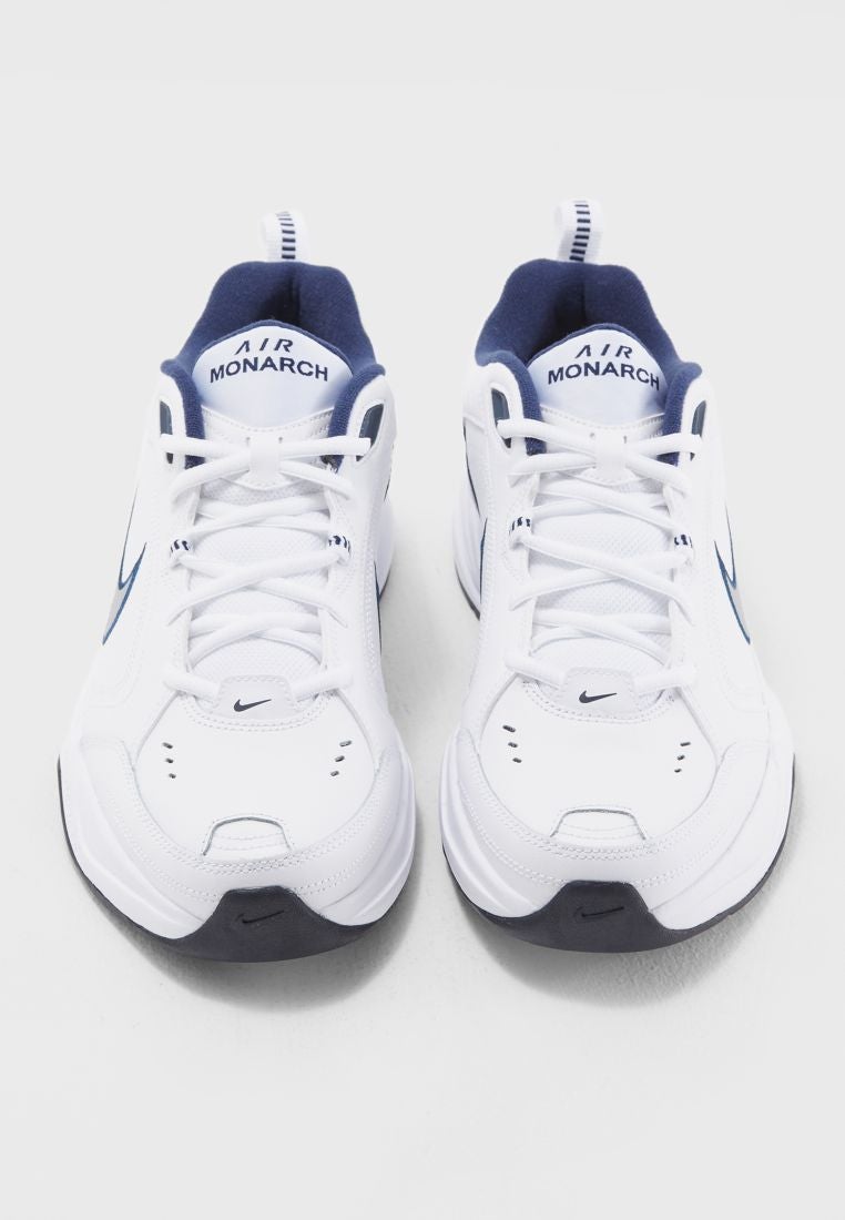 Nike Air Monarch IV Casual Trainers White/Navy  - Image 3