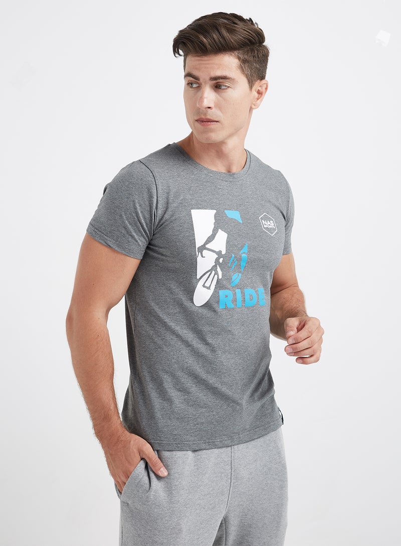 NAS Rider T-Shirt Grey - Image 1