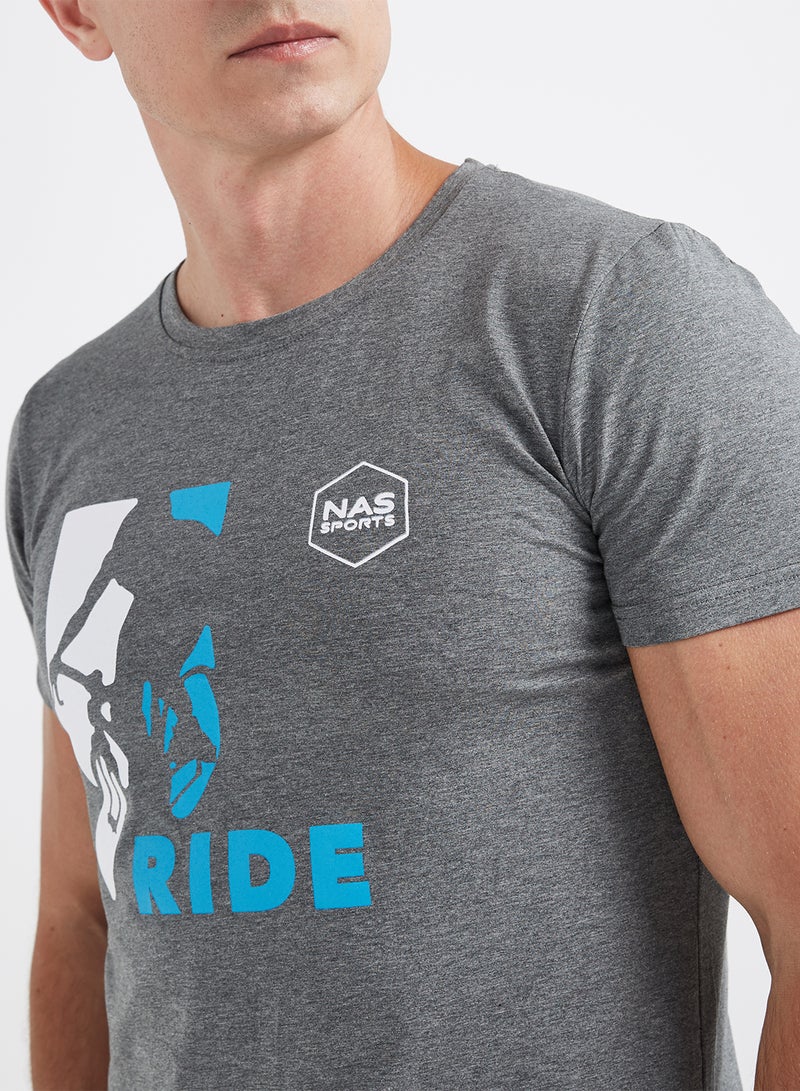 NAS Rider T-Shirt Grey - Image 4
