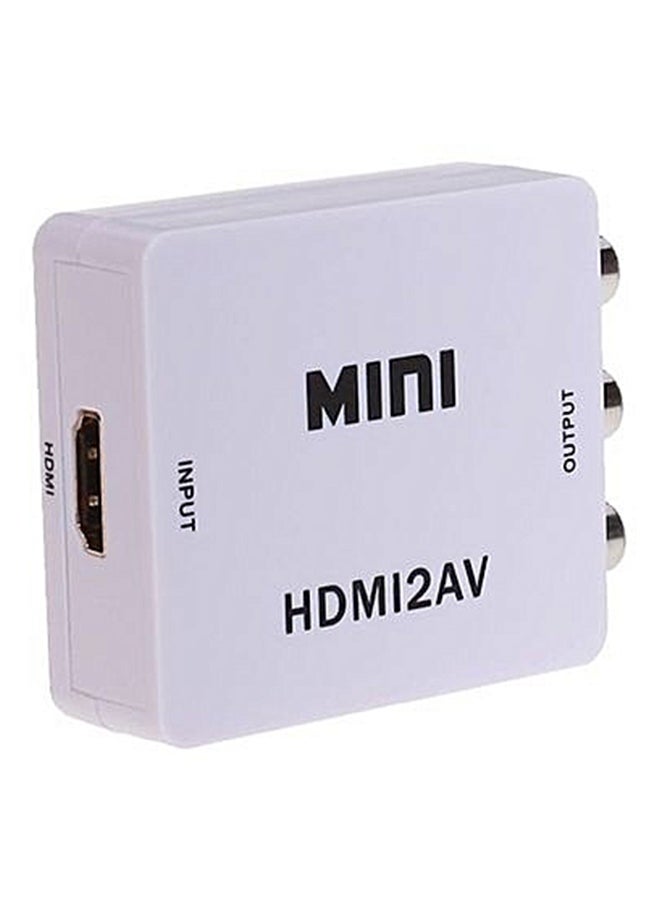 بوينتري محول HDMI لفيديو صغير عالي الوضوح الى  AV/CVBS L/R أبيض  - Image 1