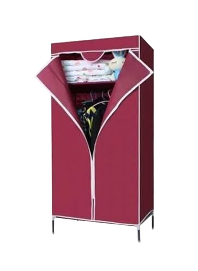Portable Wardrobe Organizer Maroon 150cm - Image 1