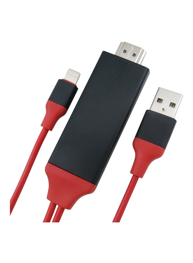 Lightning To HDTV Converter Cable Red/Black  - Image 2