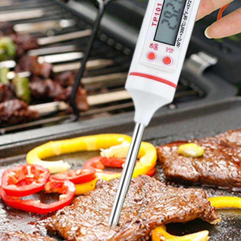 Digital Thermometer With LCD Display White/Silver/White 22.5x2.5x2.5cm - Image 5