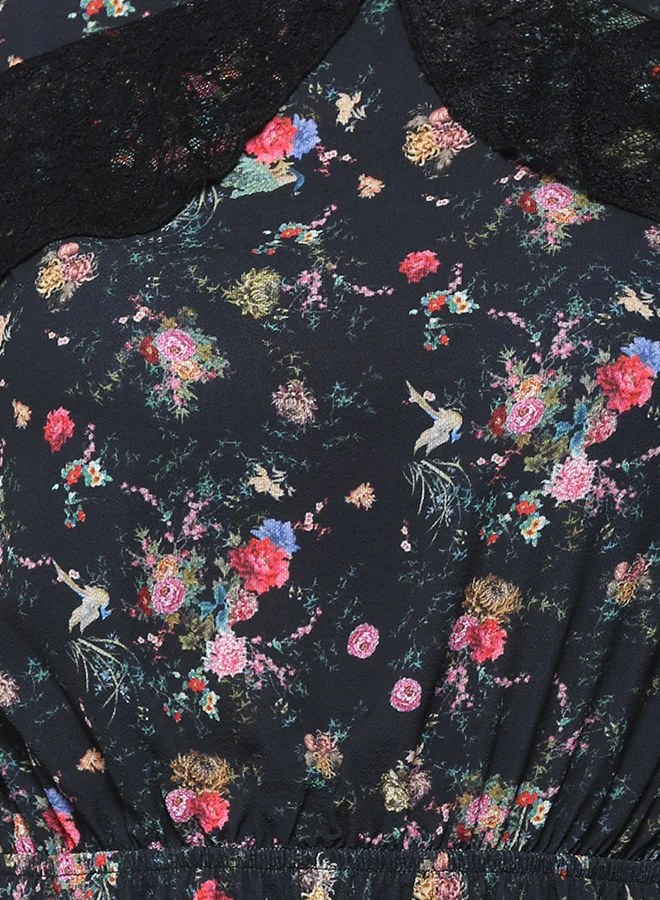 Stock Floral Lace Dress Multicolour