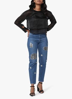 Embellished Sequin Jeans Blue - v1557134436/N23948885V_3