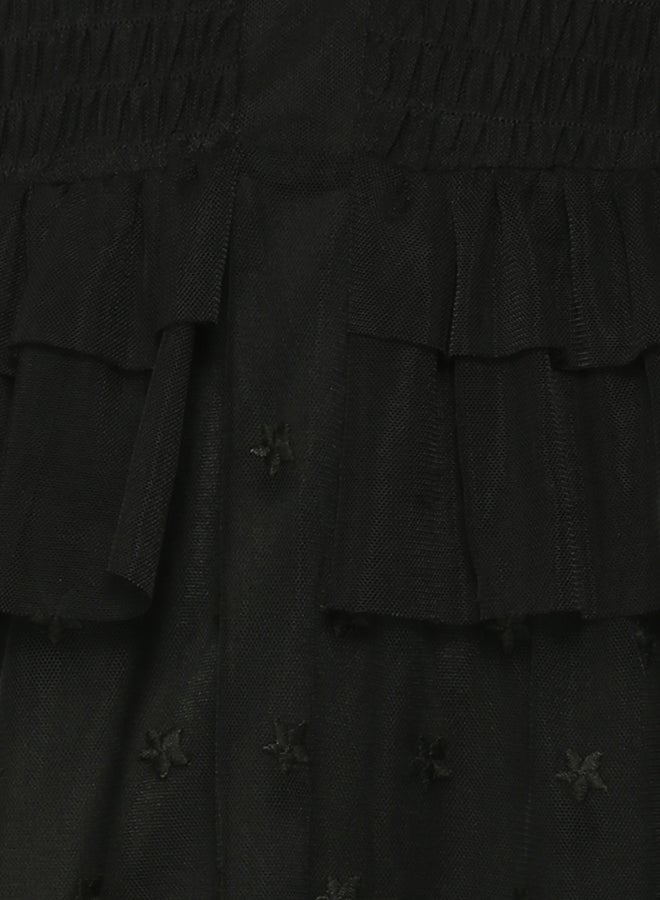LOST INK Star Mesh Swing Dress Black  - Image 4